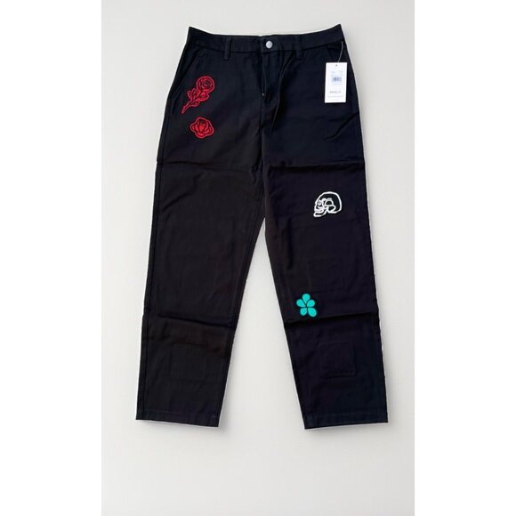 RVCA Women Mark Oblow Embroidered Pant Size 29 TUB AVJNP00201 - Picture 11 of 12